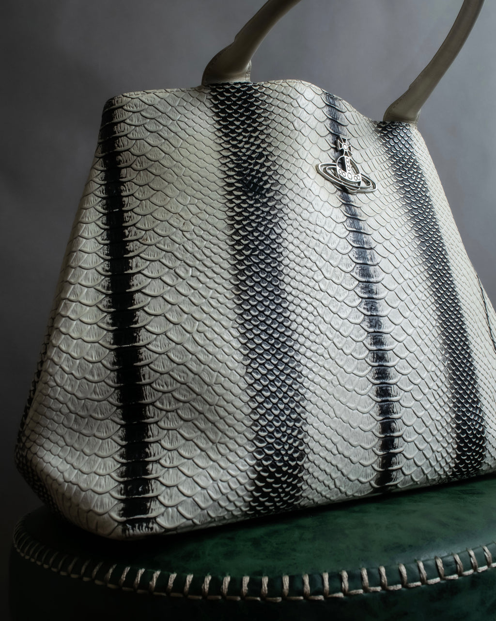 "Vivienne Westwood" Monotone python leather handbag