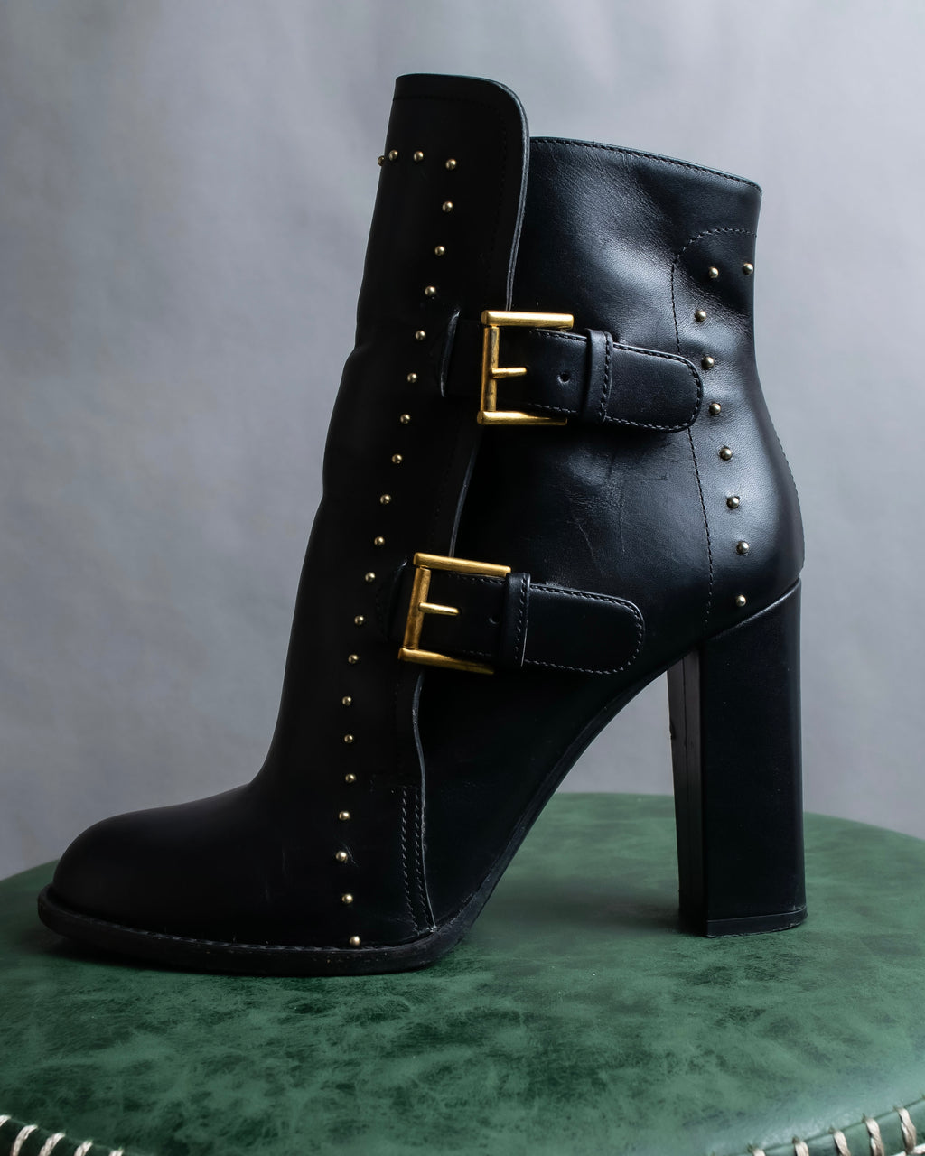 "MCQ Alexander McQueen" Studded design belted heel boots