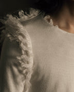 "COMME des GARCONS" 18AW layered mesh design fringe thick knit