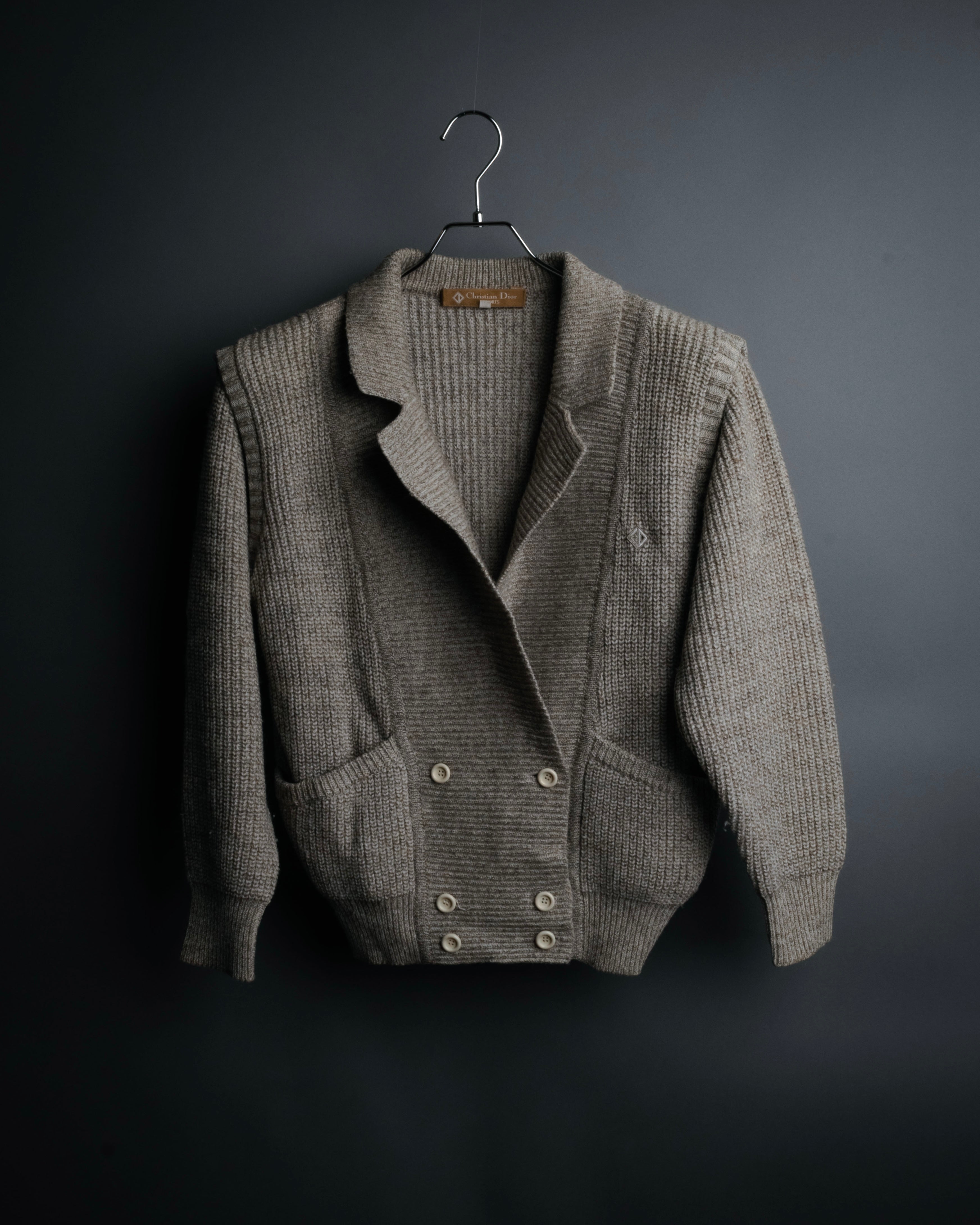Christian Dior SPORTS ダブル　ジャケット M ウール Christian Dior SPORTS” 80's-90's Double breasted knit blouson – MOOD