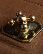 "Chloe" Fleur motif design leather long wallet