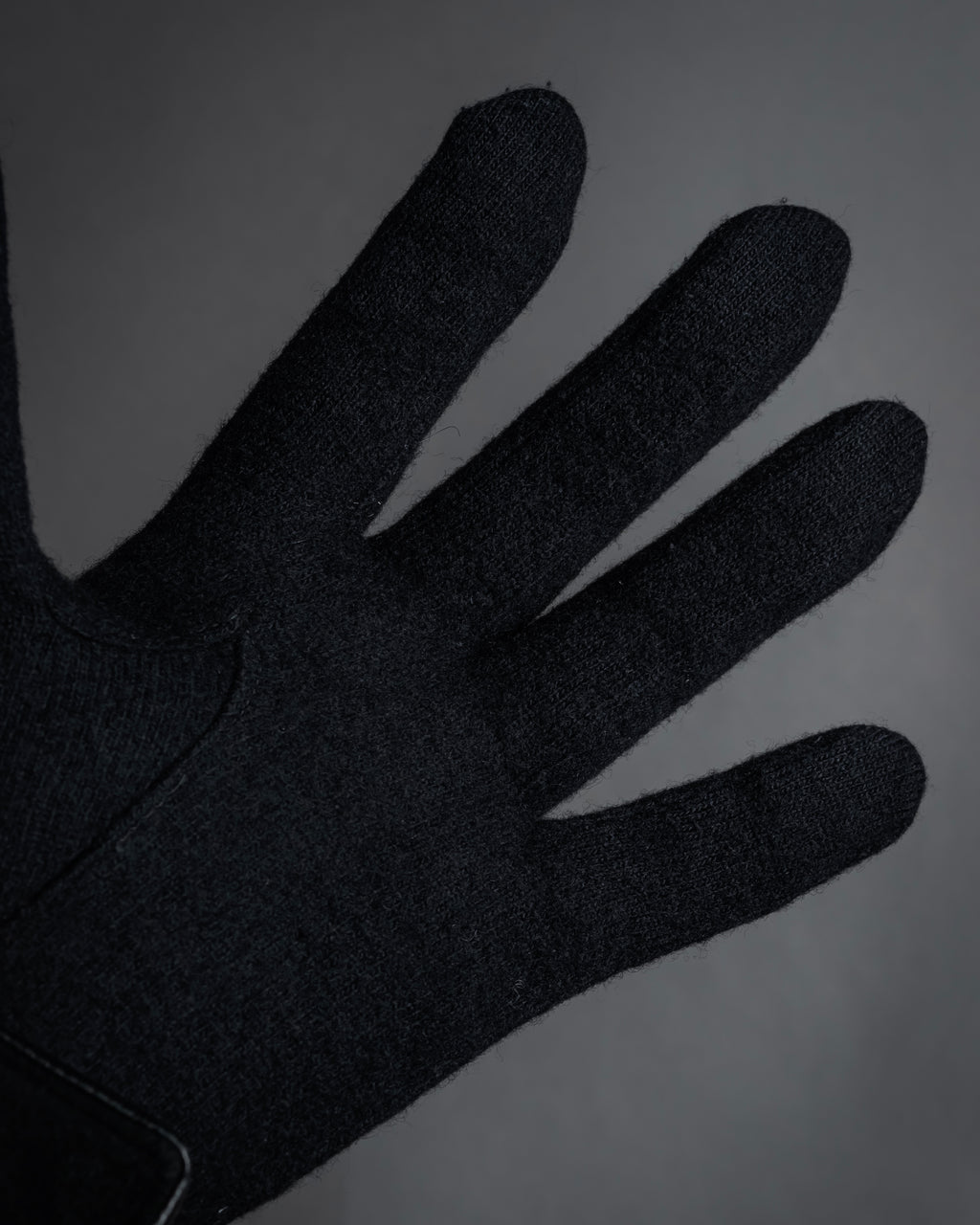 "Christian Dior" Wool and suede cuff gloves