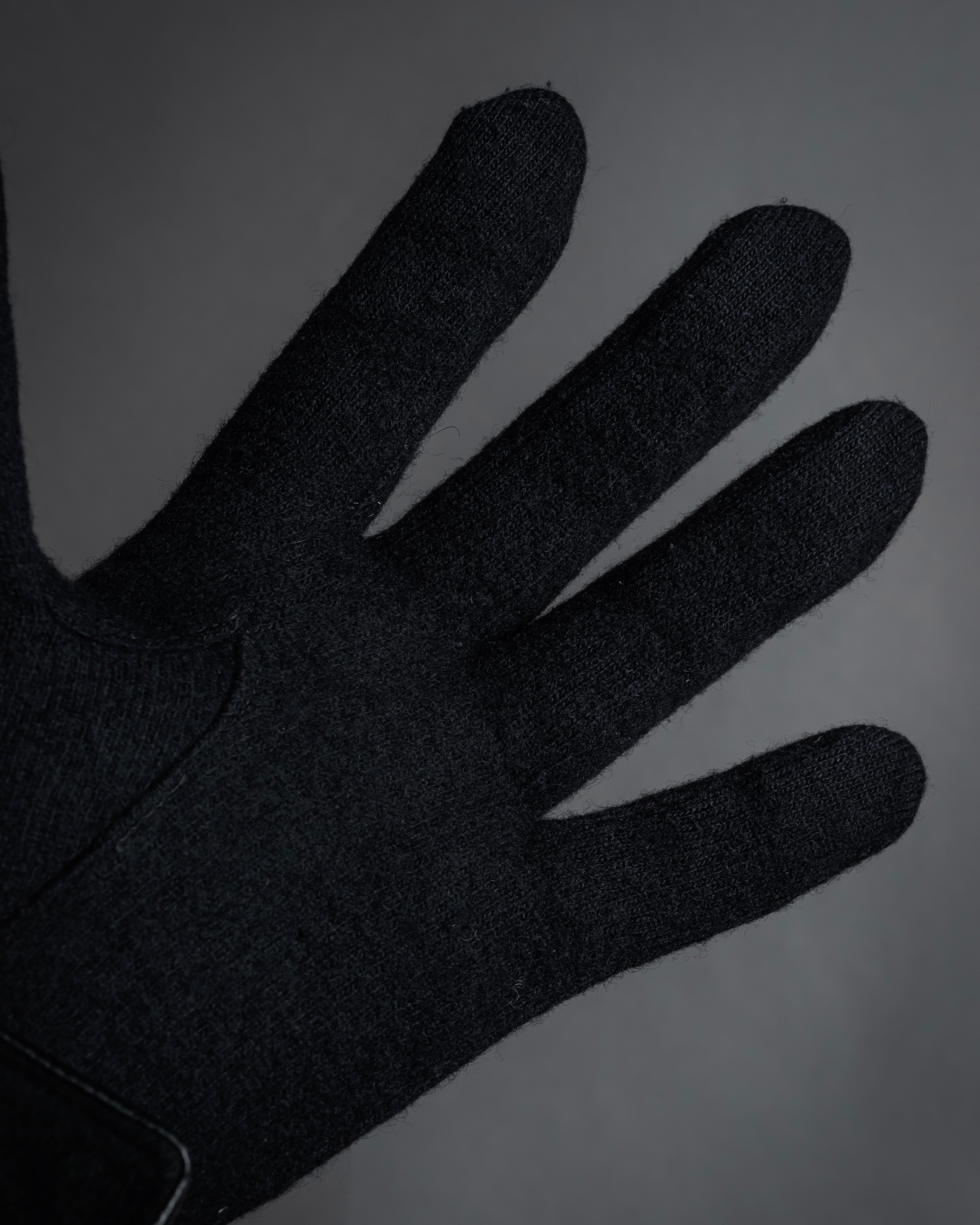 "Christian Dior" Wool and suede cuff gloves