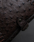 "Vintage JRA standard ostrich leather bag"