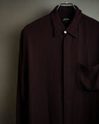"JEAN PAUL GAULTIER" Draping form burgundy shirt