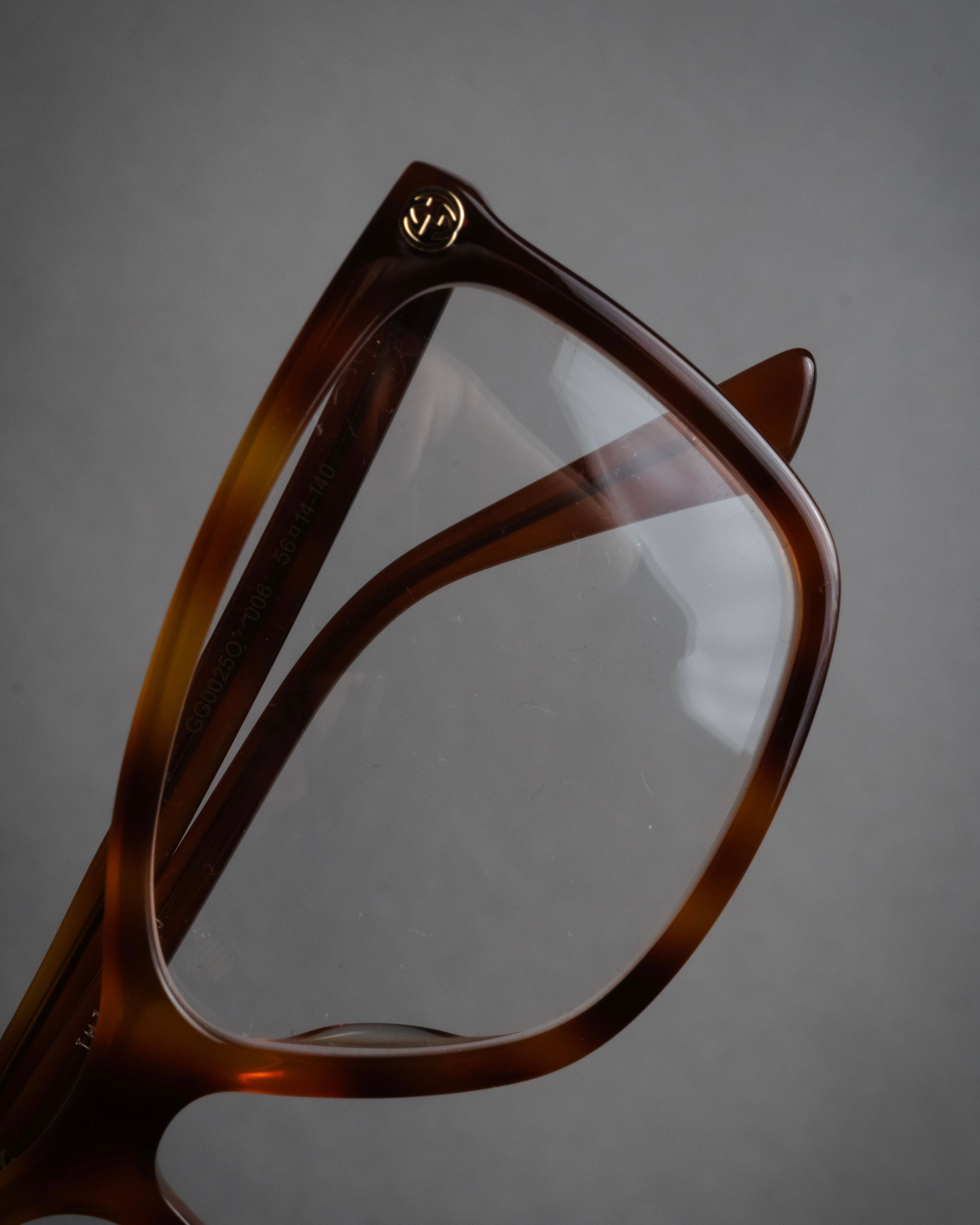 “GUCCI” 2017-2022 Bee motif havana eyeglasses