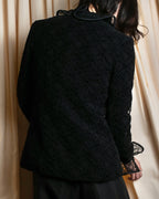 "JEAN-LOUIS SCHERRER" Lace frill design ribbon attached jacket