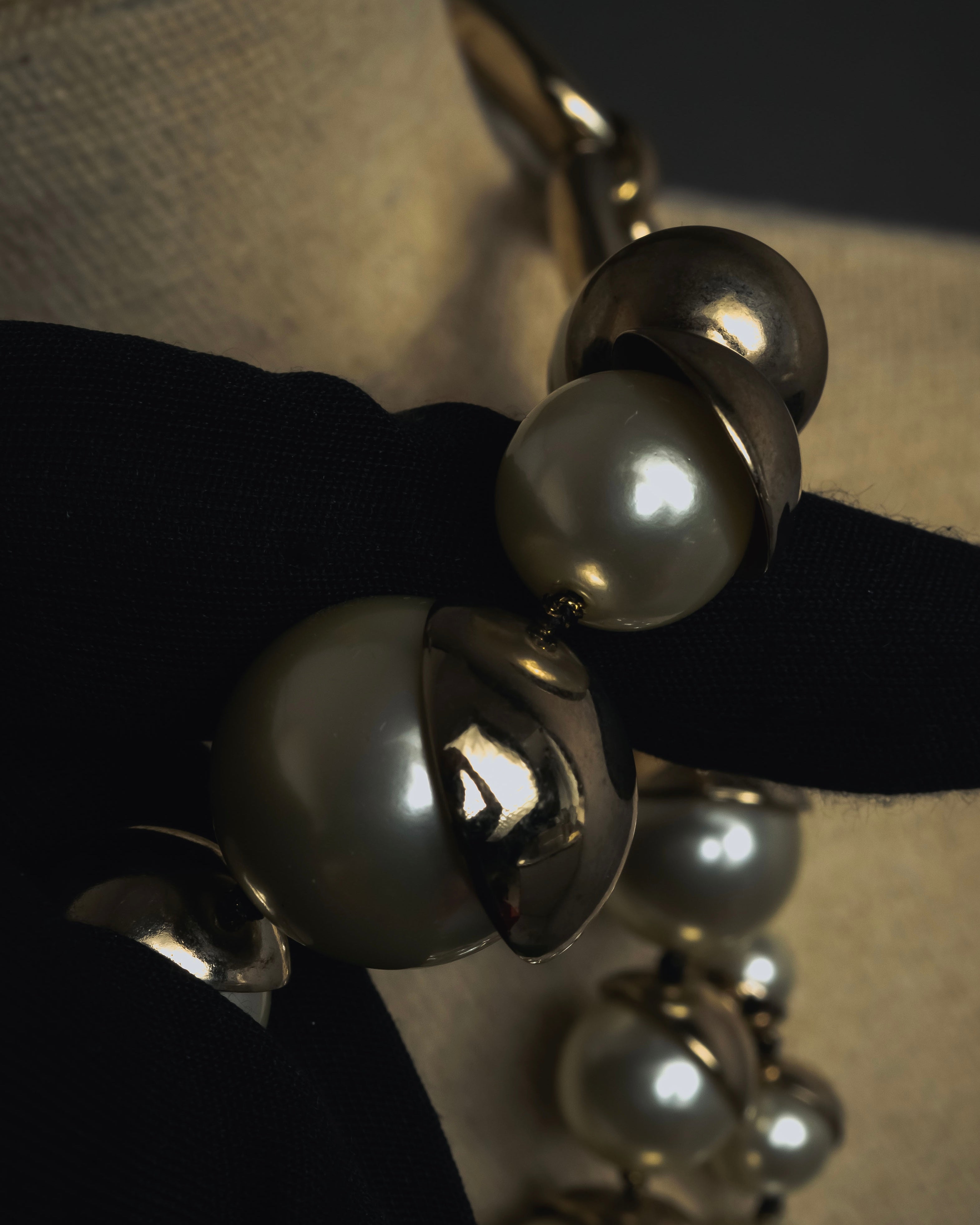 -SPECIAL- "Christian Dior"
John Galliano period Pearl Metal Design Layered Necklace