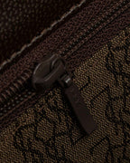 "YVES SAINT LAURENT" Flap design lizard embossed leather hand bag