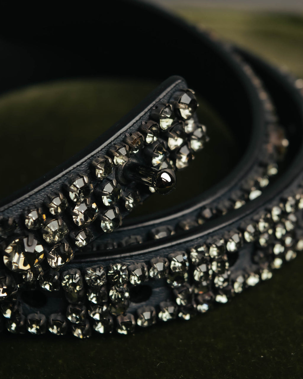 “CÉLINE” 2010 Crystal embellished leather belt