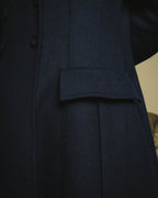 -SPECIAL- “Christian Dior” 2017 AW Navy double breasted A line long coat