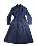 JIL SANDER/ 2015 Shape Designed Wool Shirt Coat Navy