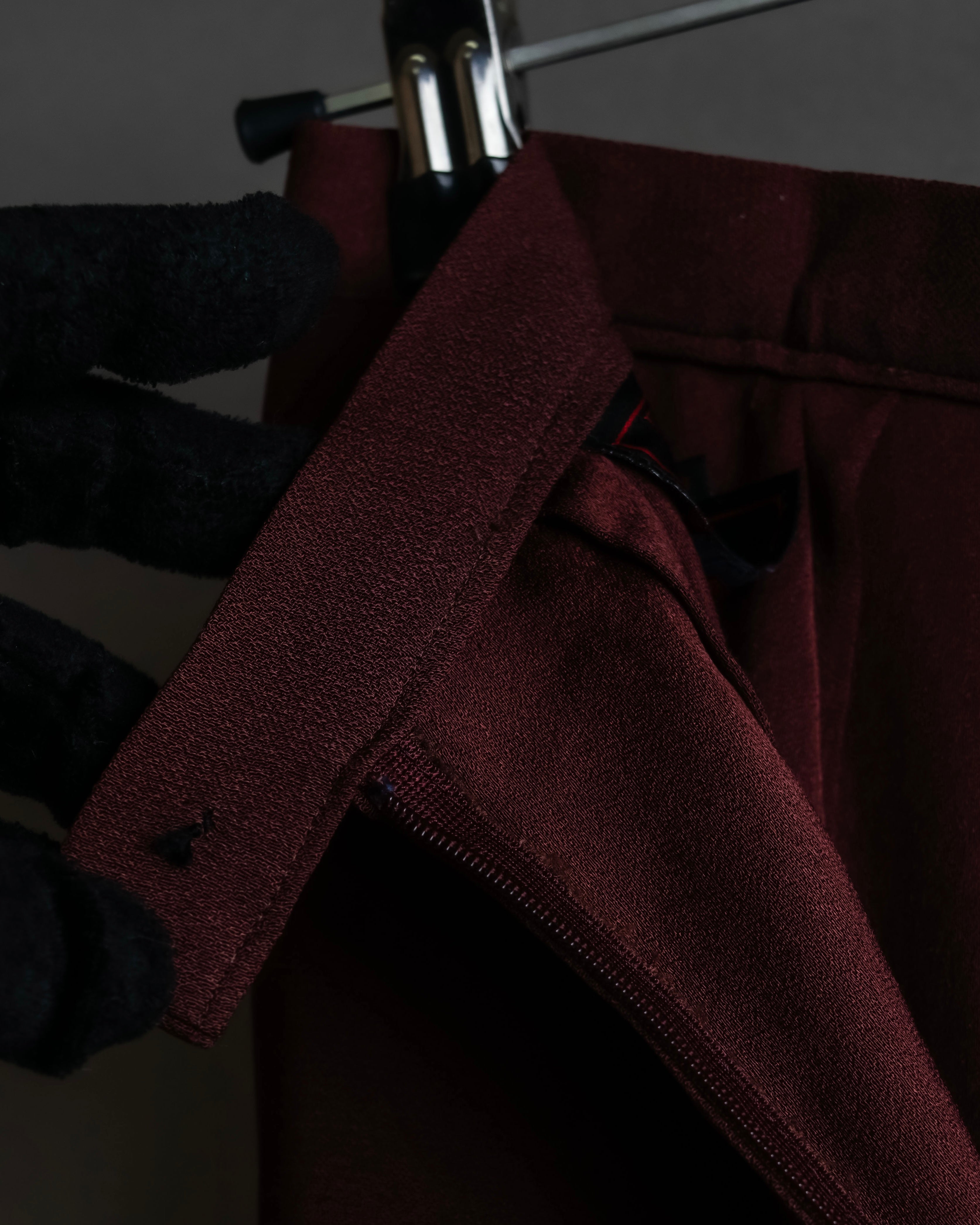 "JEAN PAUL GAULTIER" Beautiful drape burgundy wide slacks