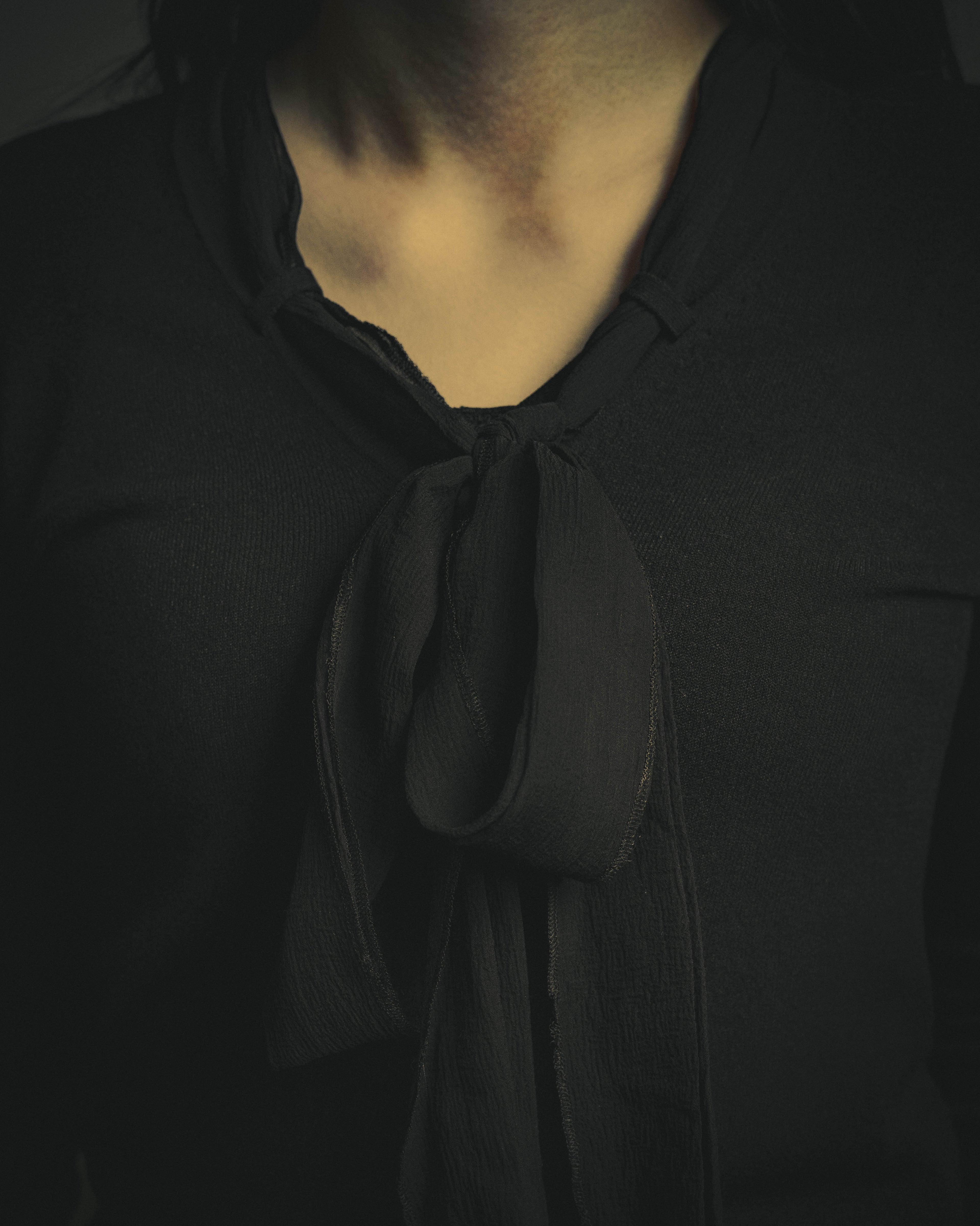 -SPECIAL- "CHANEL" 04AW Sheer bow-tie knit top