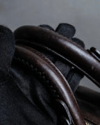 "MIU MIU" Tuck pleat design leather hand bag