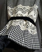 "Valentino Garavani" Houndstooth pattern lace velvet design set up