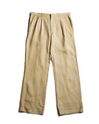 VINTAGE/ Linen Tasted 2 Tuck Trousers Light Beige