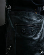 “BALENCIAGA” The Day leather shoulder bag