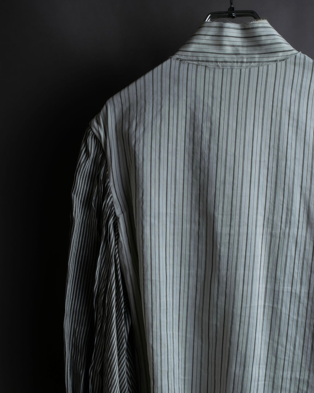 "LOEWE" Balloon sleeve striped high neck shirt