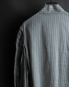 "LOEWE" Balloon sleeve striped high neck shirt