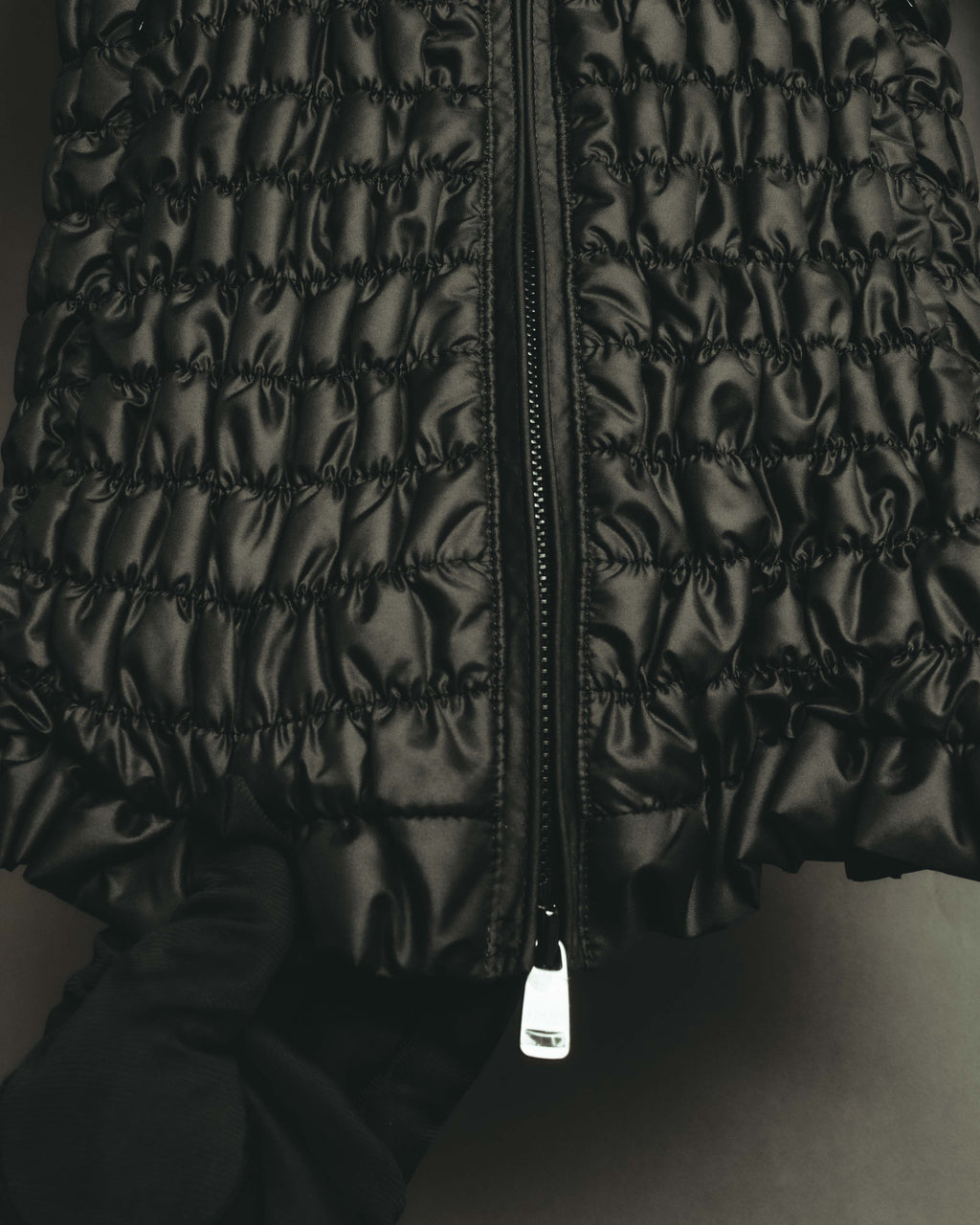"ARMANI COLLEZIONI" 00's-10's Sculptural ruched zip-up jacket
