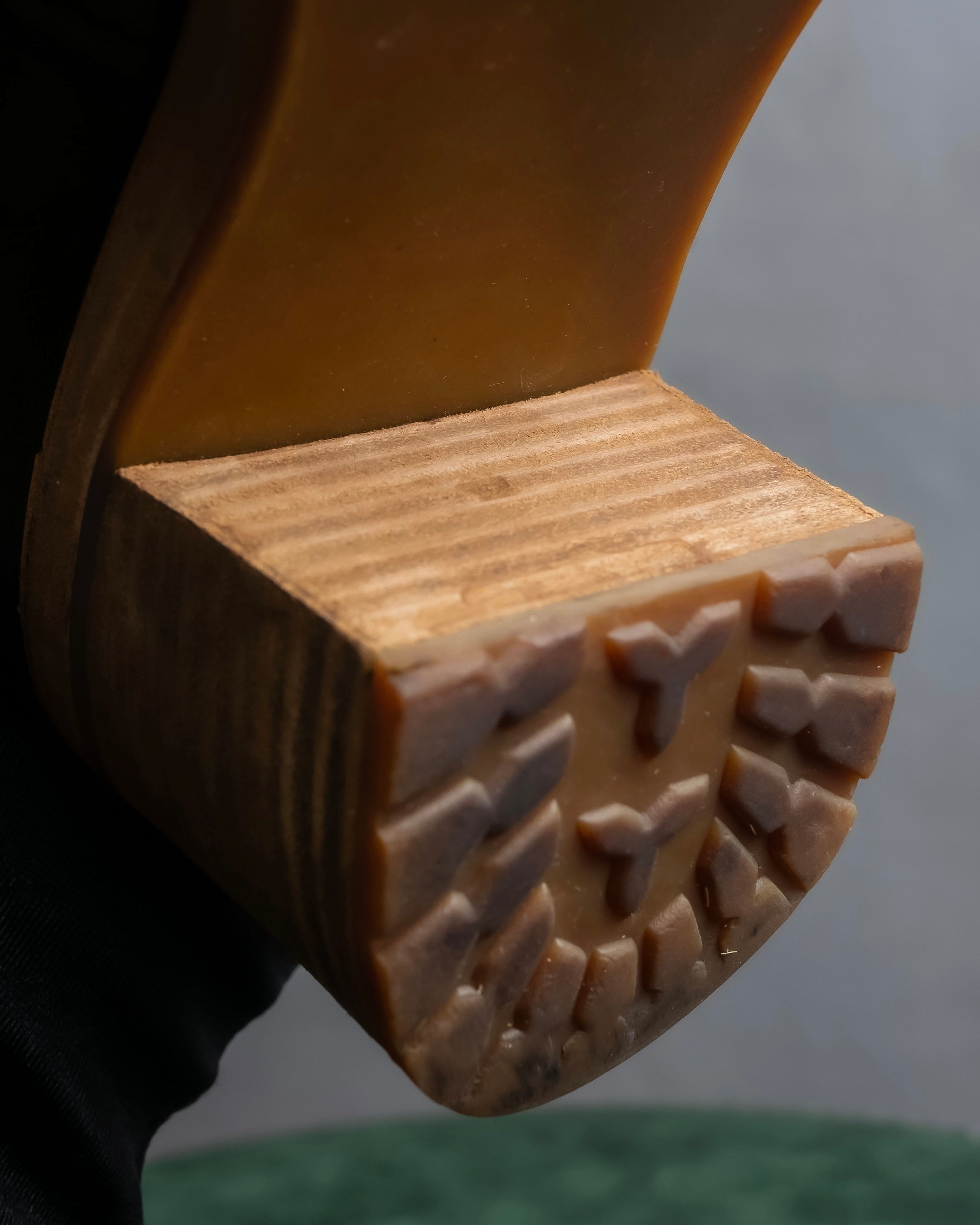 "HERMES" Shearling lining leather combination long boots