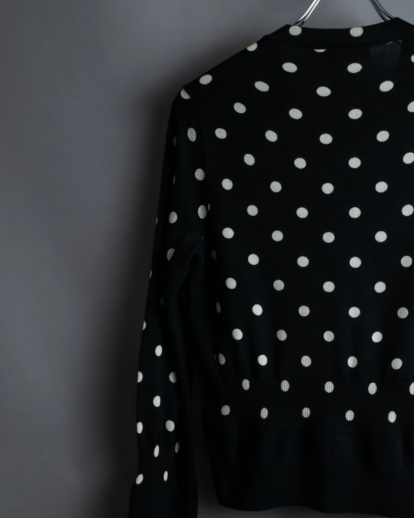 “Comme des Garçons Comme des Garçons“ Dot patterned wool knit cardigan