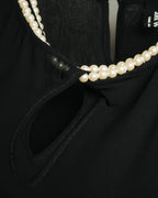 “JUNYA WATANABE” 2008AW Pearl trimmed cupra dress
