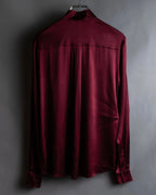 "GUCCI" Beautiful burgundy color silk bowtie shirt