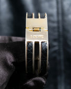 “LOEWE” Double circle stone designed gold bangle