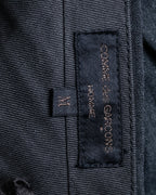 "COMME des GARCONS
HOMME" Notch lapel tailored jacket & wide tapered slacks charcoal gray set up