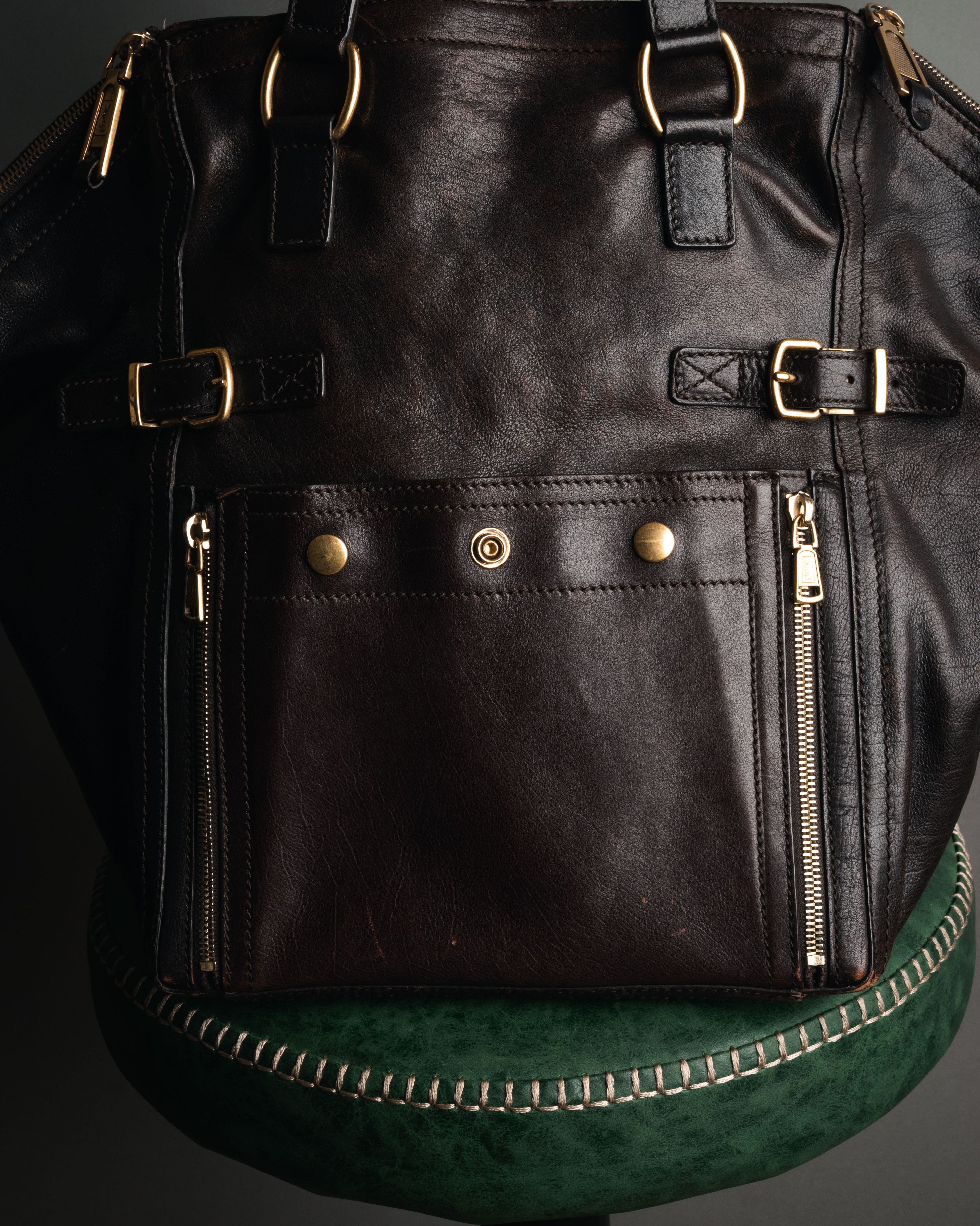 “Yves Saint Laurent” 2000’s downtown leather tote bag