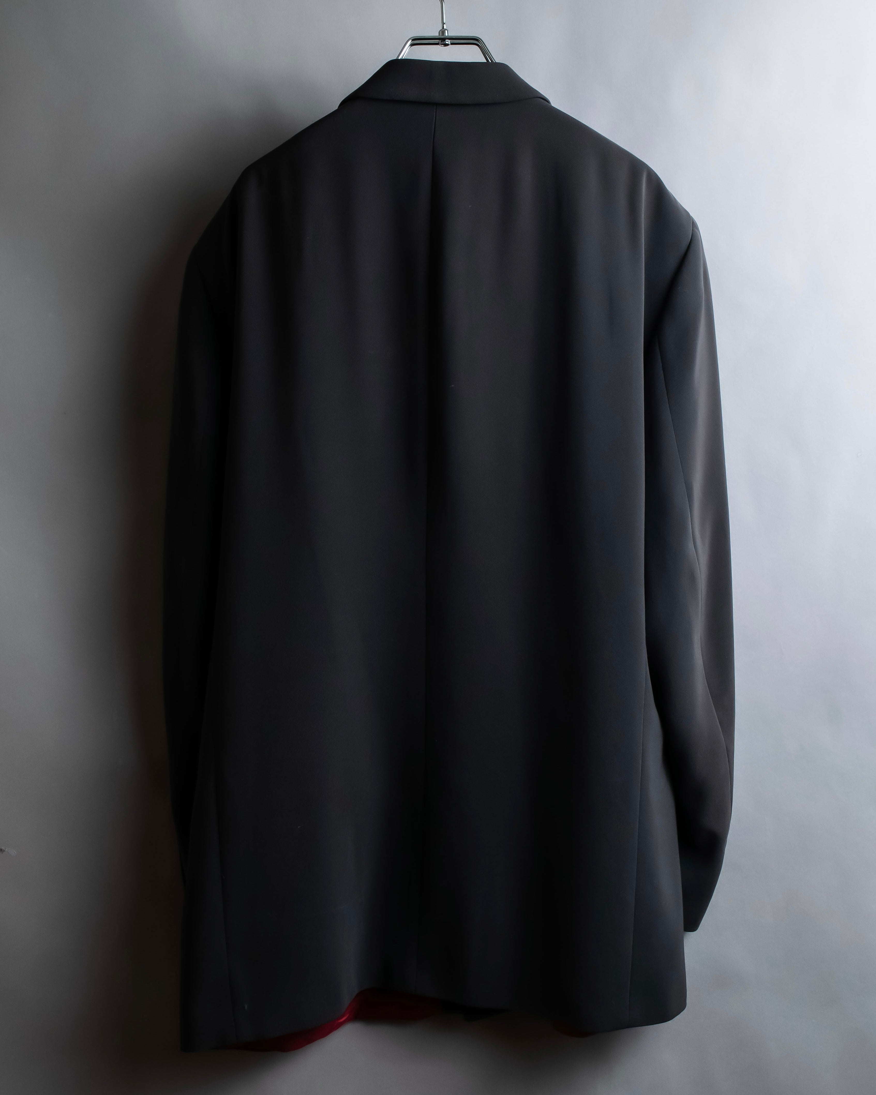 "TOSSARI" Shiny hidden zipper design tailored jacket