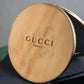 "GUCCI" Gold metal design logo engraved hand mirror