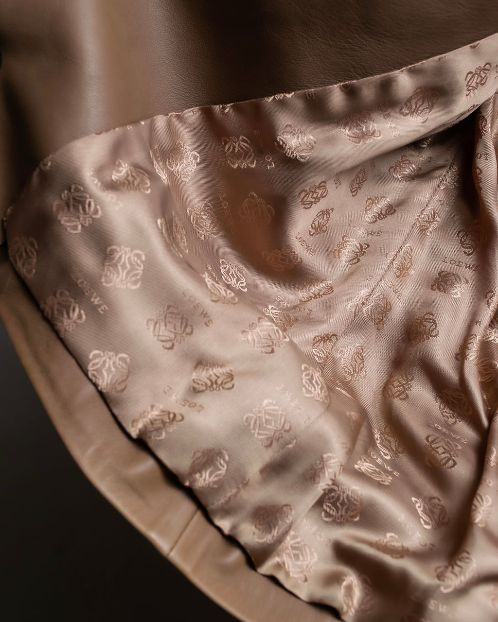 "LOEWE" Camel brown leather tailored jacket