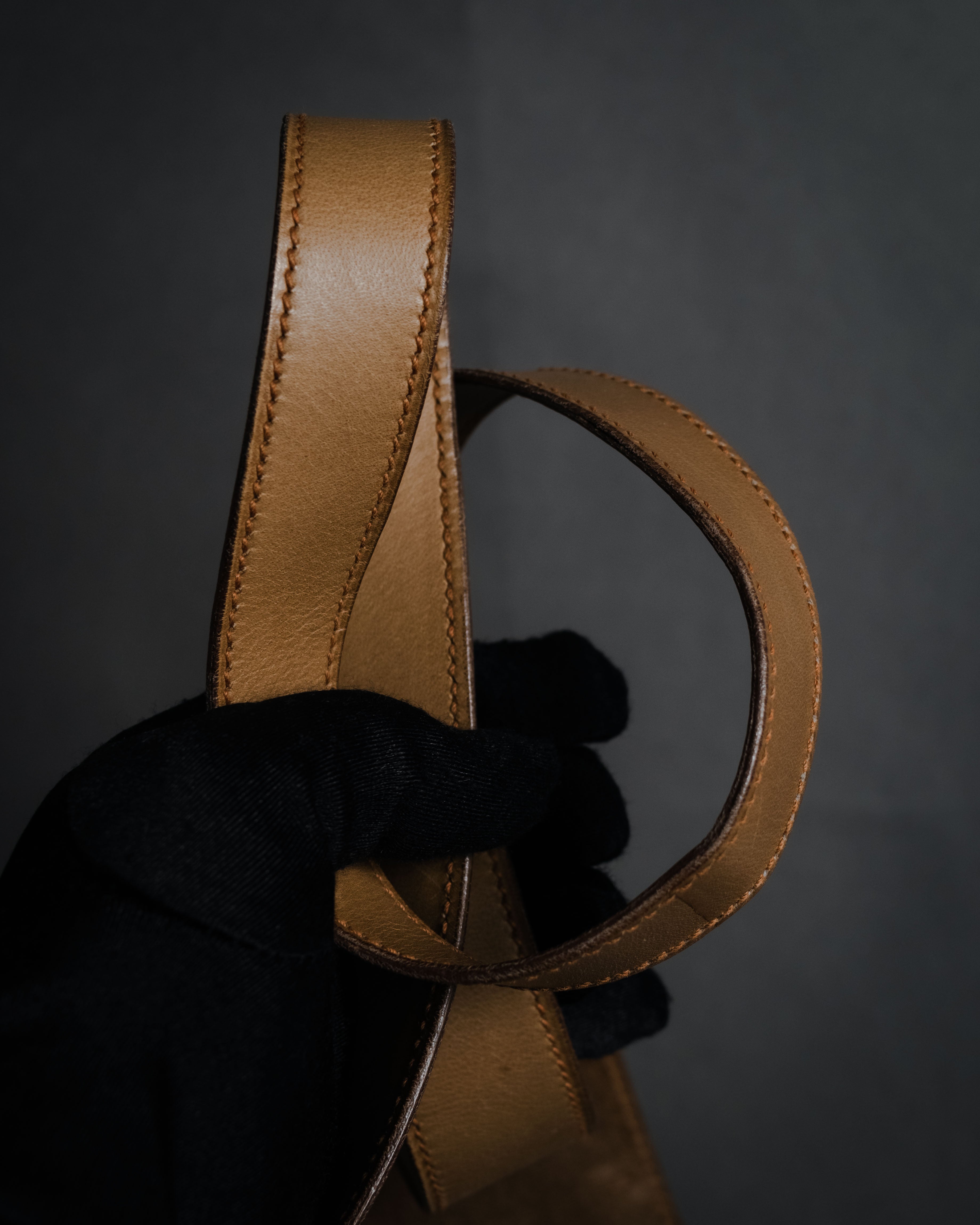 "GUCCI" 60’s-70’s suede and leather shoulder bag
