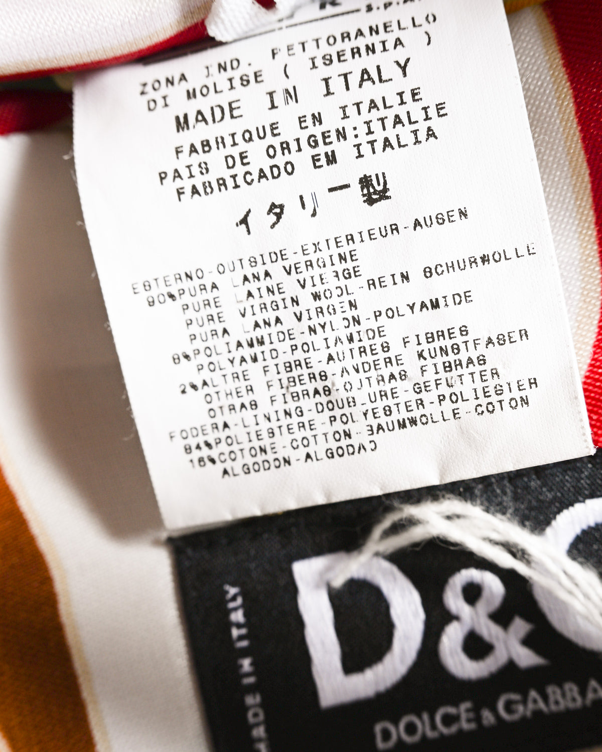 Dolce＆Gabbana/ Color Block Lining Single Breasted 3B Set-up