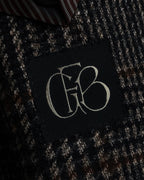 "Ernesto" Glen plaid flannel tailored jacket