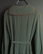 "COMME des GARÇONS" 70's-80's Vintage lace-trimmed sailor collar long dress
