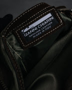 “GIANNI CHIARINI” 2010’s Suede multi compartment shoulder bag