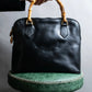 "GUCCI" Bamboo design one handle leather bag