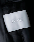 "HUGO BOSS" Satin switch lapel shaped tailored coat