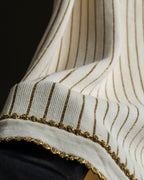 "GUCCI" Gold stripe knit maxi skirt