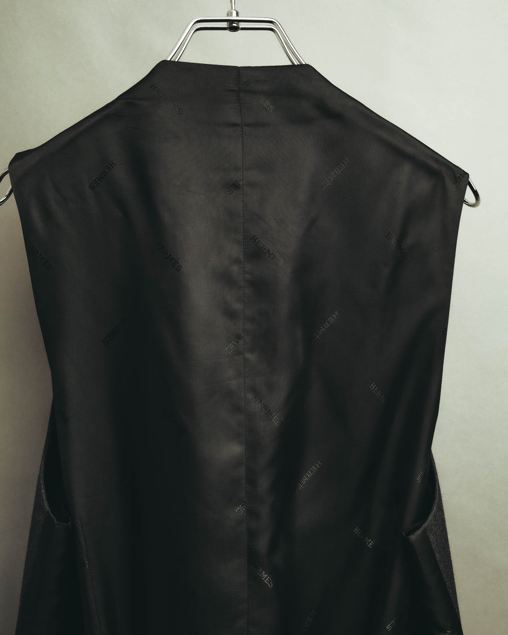-SPECIAL- “HERMES” 2007-2009 Super 100s pinstripe tailored long gilet