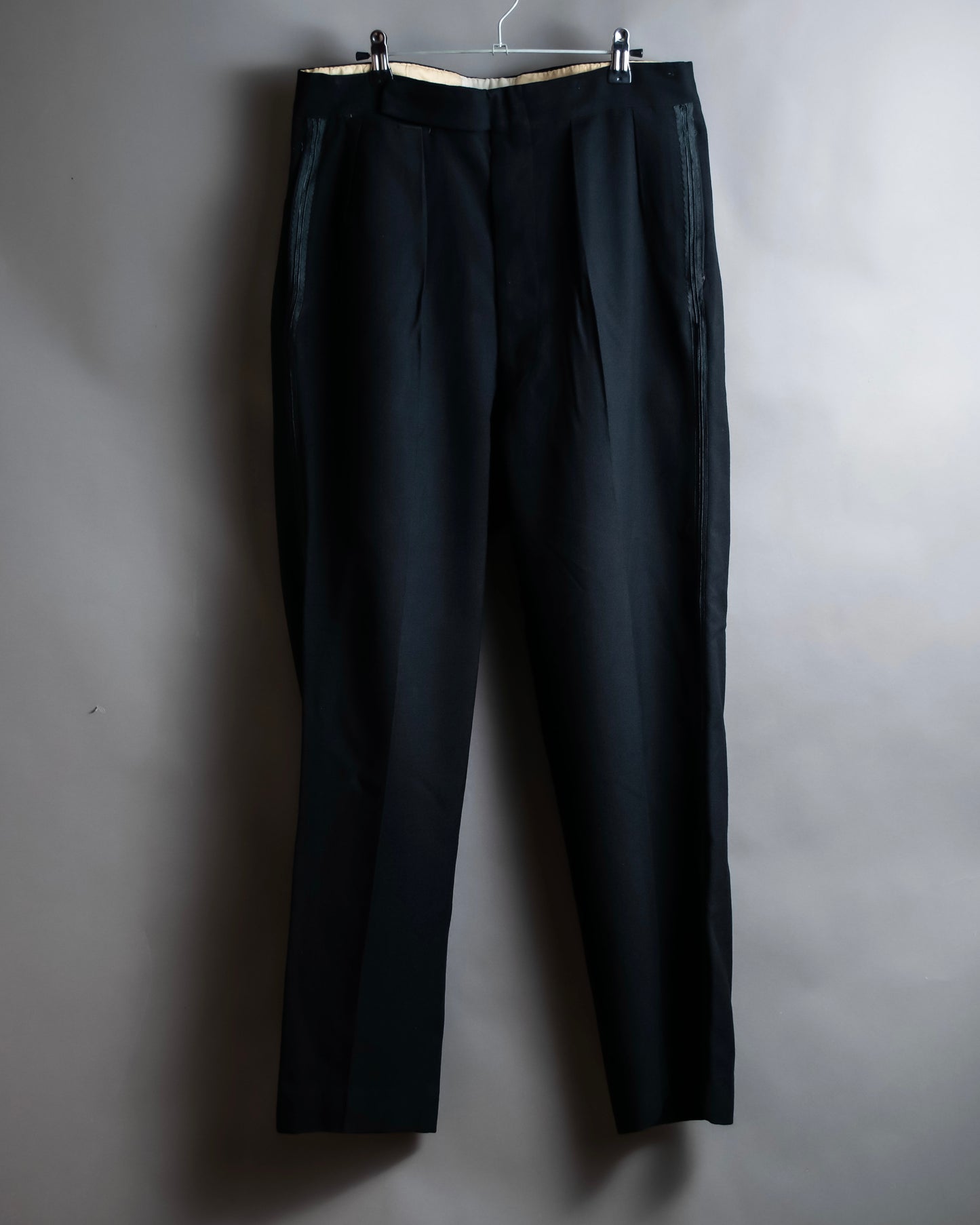 Vintage side line design wide tapered slacks