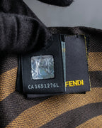 "FENDI" Two-tone striped fur docking stole