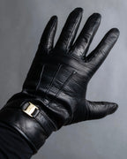 "Salvatore Ferragamo" Gancini motif leather gloves