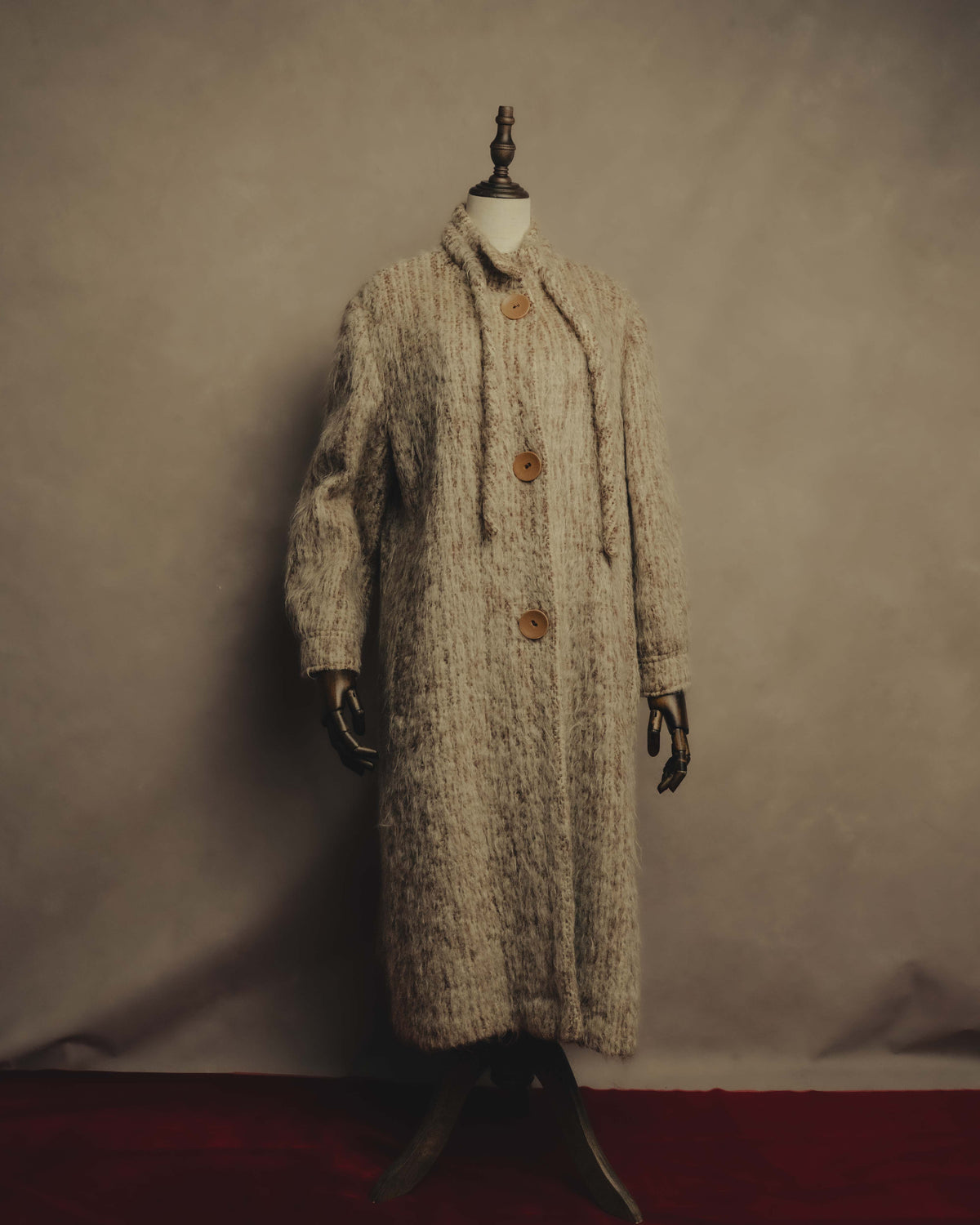 “Vintage” 80’s Shaggy textured long knit coat