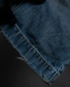 "Dolce & Gabbana" Gold zip detail distressed straight denim