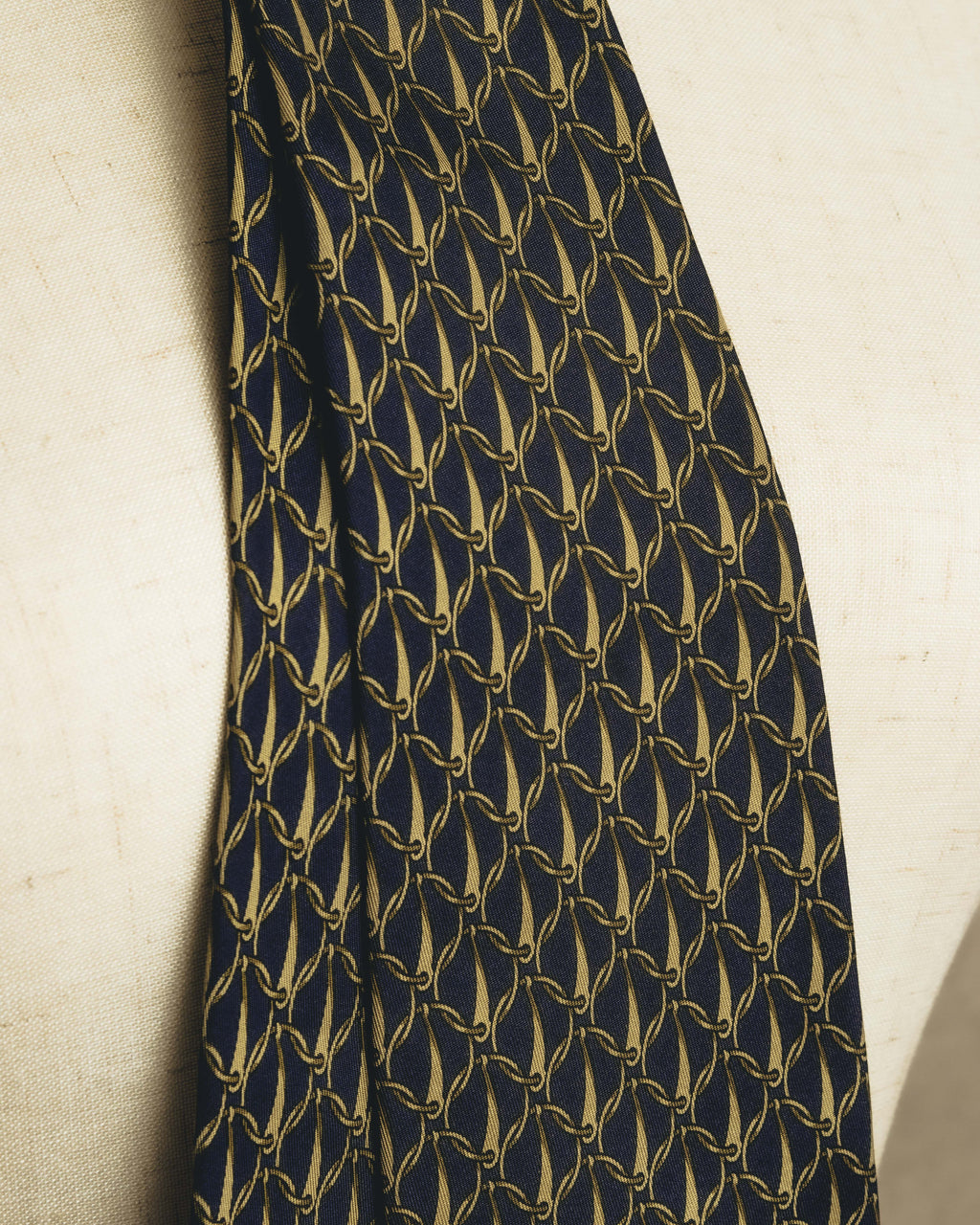 "GUCCI" 80's Nautical patterned silk necktie